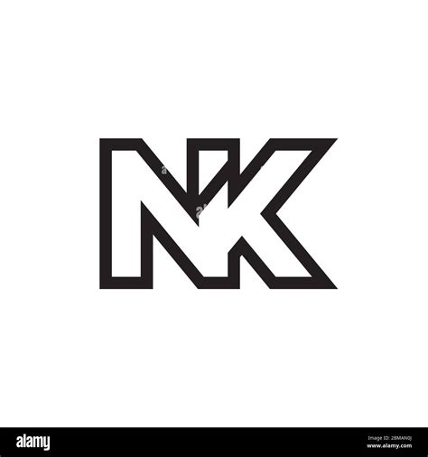 n k lines letter design vector stock vector image and art alamy
