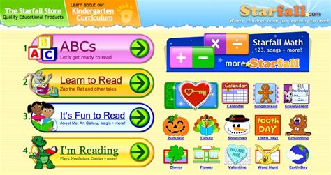 Starfall Where Children Have Fun Learning To Read Teaching Kids