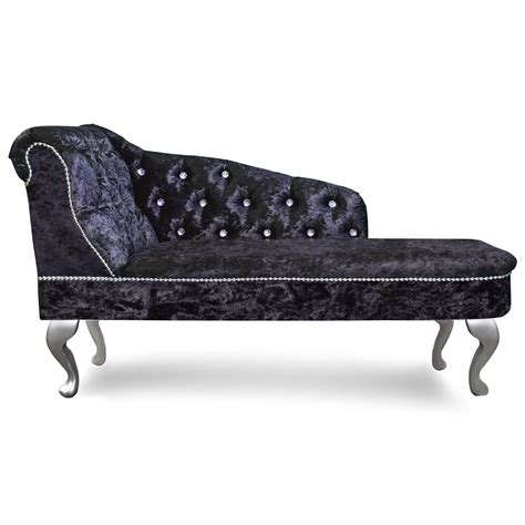 Black Tufted Chaise Lounge Grey Velvet Tufted Chesterfield Chaise