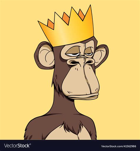 Bored Monkey Yacht Club Nft Picture Royalty Free Vector