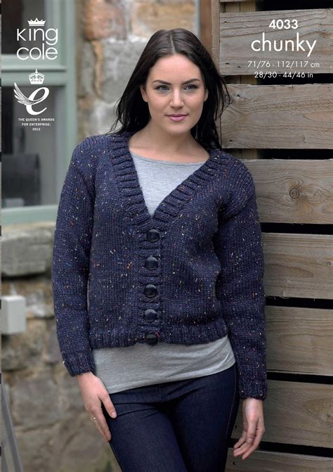 Easy to Follow Jackets Knitted in Chunky Tweed Knitting Patterns - King 
