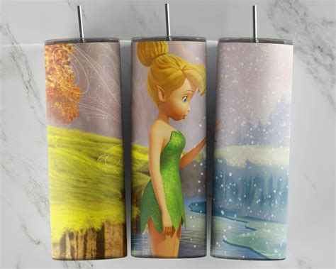 Tinker Bell Tumbler Design 20 Oz Skinny Tumbler Design Sublimation