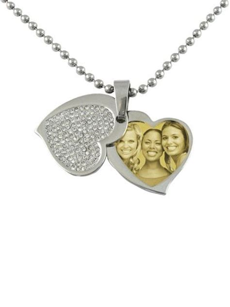 Contemporary Heart With Cover Pendant Stainless Steel