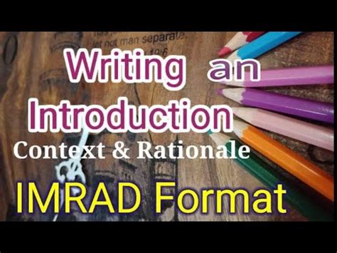 Imrad is an acronym, which stands for introduction, method, results, and discussion. #Writing An Introduction #Context And Rationale #IMRAD Format - YouTube