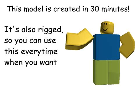 Accurate Roblox Noob Model For Anim8or 3d Models