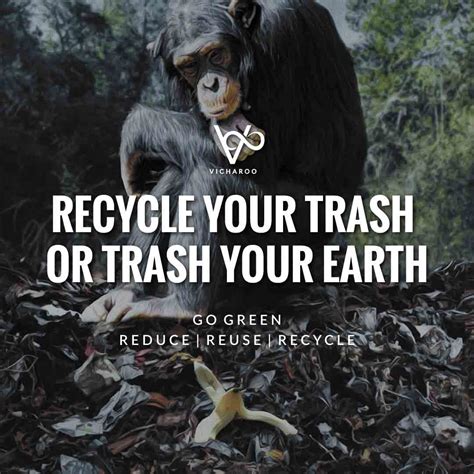 Recycle Your Trash Or Trash Your Earth Reduce Reuse Recycle Waste