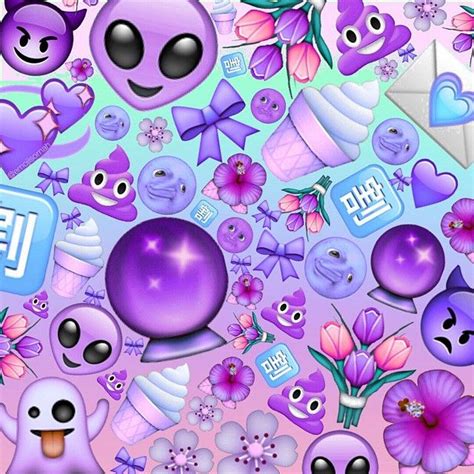 Purple Aesthetic Emoji Wallpaper Pin By Augie Manila On Ig Icons