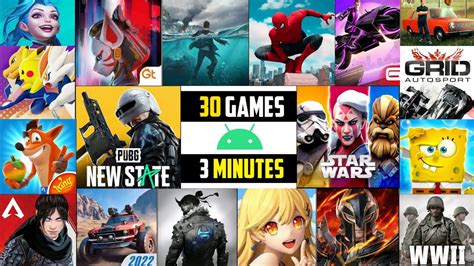 30 Most Popular Android Games In Just 3 Minutes High Graphics 2022