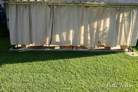 Inexpensive Diy Outdoor Patio Drop Cloth Curtains