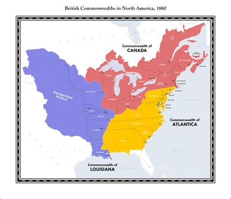 British Commonwealths In North America 1880 Imaginarymaps