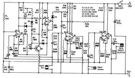 2 Contoh Rangkaian Elektronika Sederhana Dan Komponennya Gambar Skema