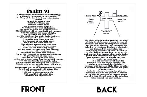 Psalm 91 Prayer Cards Niv Evangelism Print Prayercards 100 Etsy