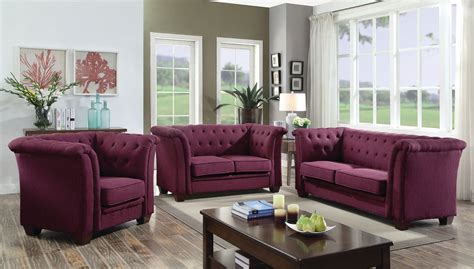 Rated 4.5 out of 5 stars. G326 Tufted Living Room Set (Purple) by Glory Furniture | FurniturePick