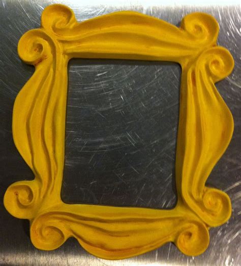 You've probably seen this frame before! FRIENDS tv show YELLOW PICTURE FRAME gold purple door prop ...