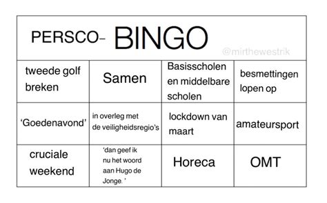Enter your bingo card title, choose a size, and. Persconferentie Bingo Kaart - Laatste Keer Bingo In Het ...