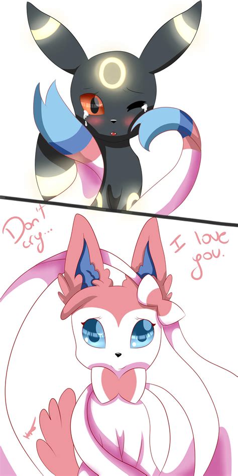 Dont Cry Umbreon X Sylveon By Dragonita16 On Deviantart