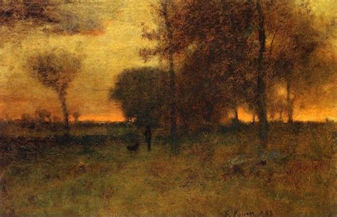 George Inness Sunset Glow Painting Best Paintings For Sale