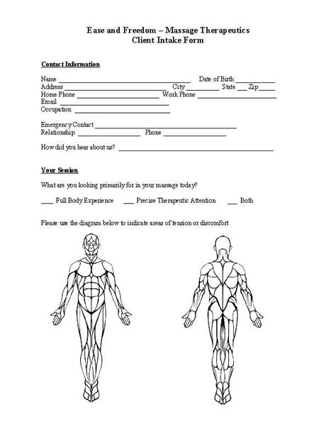Massage Intake Form Free Patient Intake Form Template New Sample With Images Massage Intake
