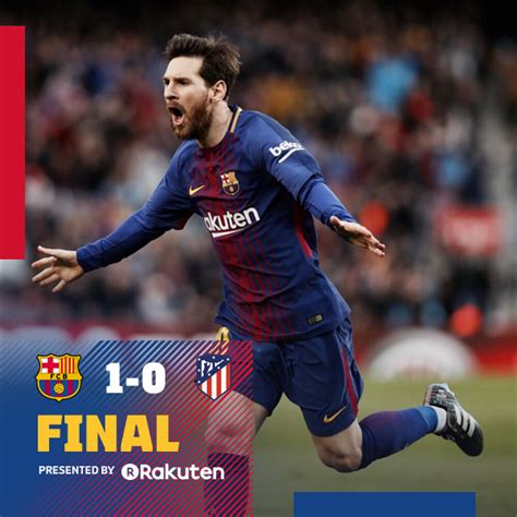 Lionel Messi S 600th Career Goal Enough To Secure Barcelona A Vital Win 1 0 Over Atletico Madrid