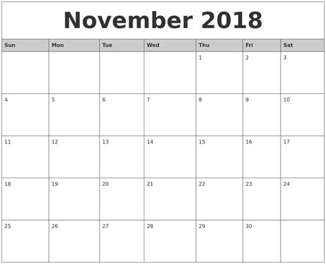 Edit and print your own calendars for 2018 using our collection of 2018 calendar templates for excel. November Calendar 2018 Malaysia - Printable Template Download