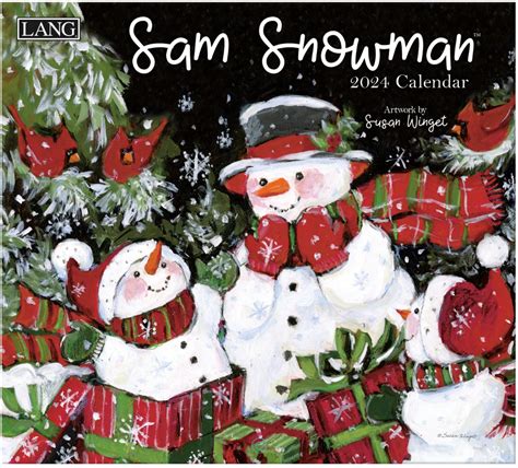 Sam Snowman 2024 Lang Wall Calendar Arcademodup