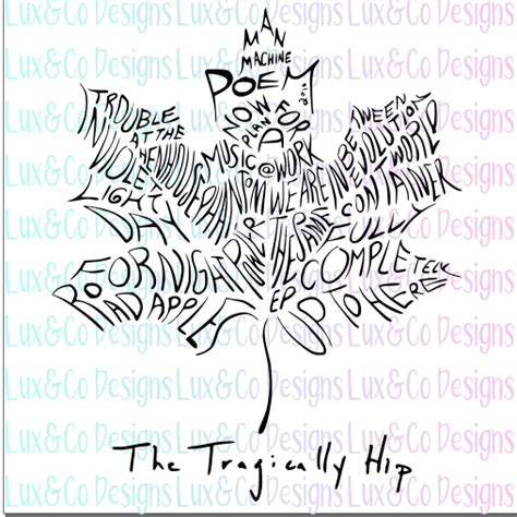 The tragically hip were an iconic canadian rock band that formed in 1983. The Tragically Hip SVG File - Lux & Co