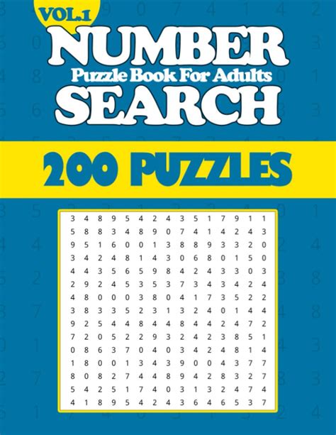 Number Search Puzzle Book For Adults 200 Challenging Numbers Search