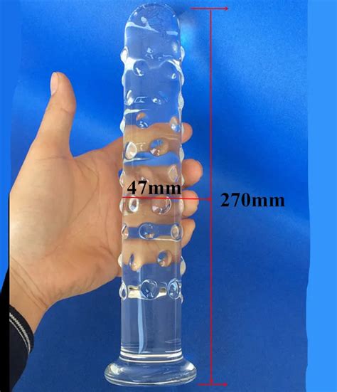 Buy 2747cm Large Particles Stimulate Adult Sex Toys Big Glass Dildos For