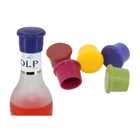 5pcsset Red Wind Bottle Bar Accessories Silicone Wine Bottle Stoppers