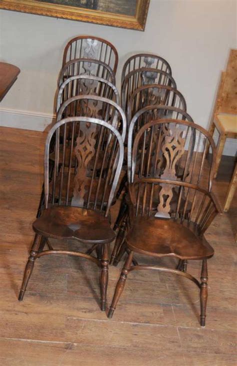 Pair robins egg | etsy. 10 Antique Windsor Kitchen Dining Chairs Set