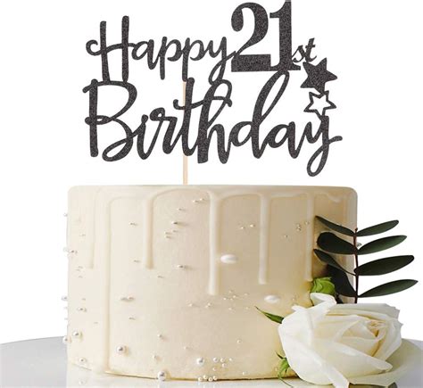 Birthday Svg Happy 21st Birthday Cake Topper Svg Happy Birthday Cake