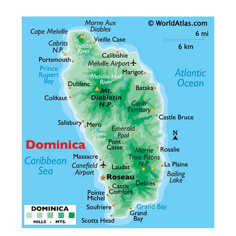 Dominica Map Geography Of Dominica Map Of Dominica