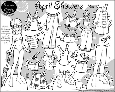 A Paper Doll With Clothes For Dolls