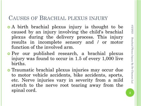 Solution Brachial Plexus Injuries By Dr Chaman Lal Studypool