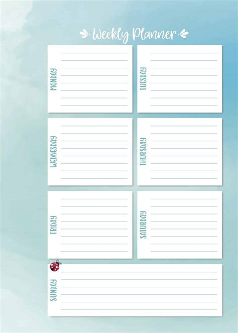 Free Planning Pages From My Plan With Me Video Clutterbug