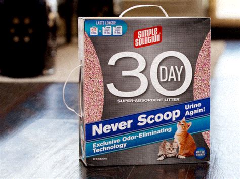 New Simple Solution 30 Day Cat Litter Never Scoop Urine Again