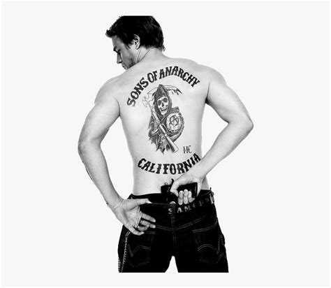 Charlie Hunnam Sons Of Anarchy Back Tattoo