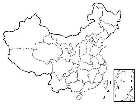 China Province Map Blank Clip Art Library