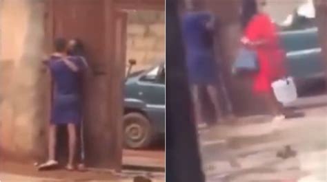 Woman Slaps Her Daughter After She Caught Her Making It Out With