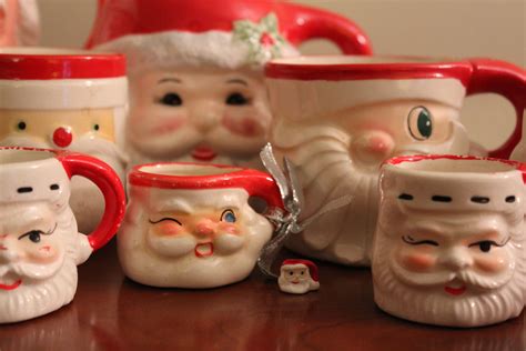 Vintage Holt Howard Santa Mugs Santa Mugs Vintage Christmas Vintage