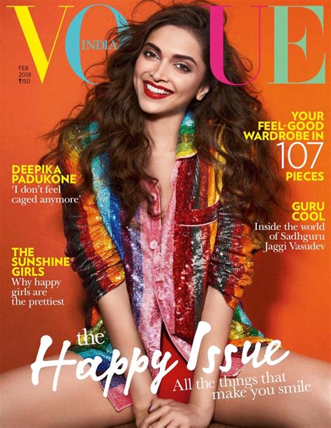 Deepika Padukone Colorful Fashion Shoot Vogue India Cover