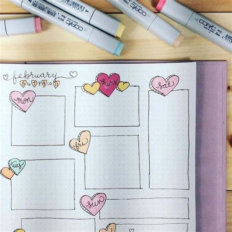 Valentines Themed Ideas For Your Bullet Journal Little Miss Rose