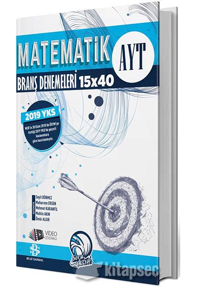 AYT Matematik Branş Denemeleri Bilgi Sarmal Yayınları 9786057532251