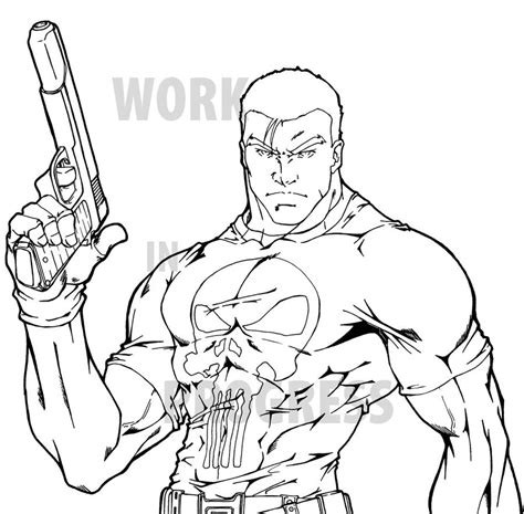 Punisher Skull Coloring Coloring Pages