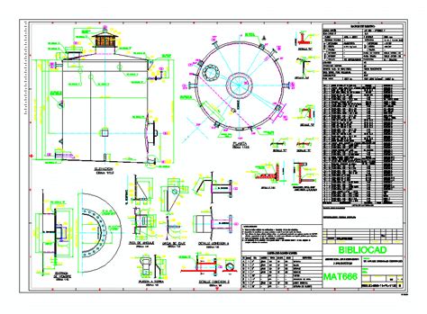 This standard dictates tank design, manufacture, welding, inspection. Tank Api DWG Detail for AutoCAD - Designs CAD