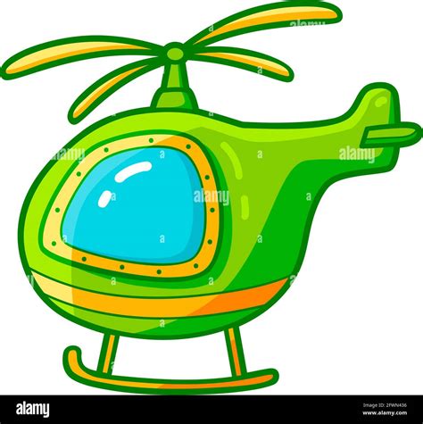 Cute Helicopter Cartoon Helicopter Clipart Vector Illustration Stock