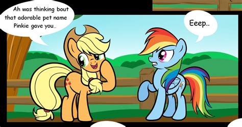Comic Rainbow Dash And Applejack