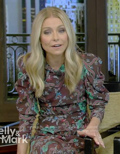 Wornontv Kellys Brown Floral Print Dress On Live With Kelly And Ryan