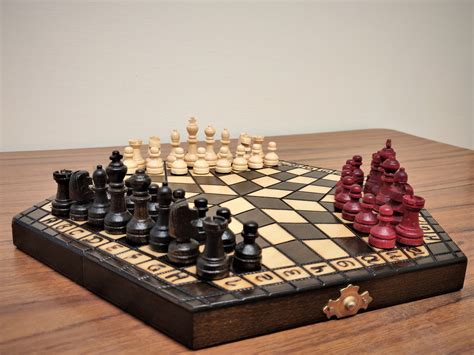 Chess Set For Three Players Large 47×54 Woodeeworld Woodeeworld