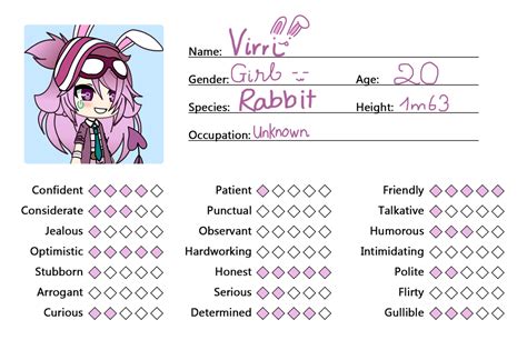 Oc Personality Template Basic Free To Use By Rosy Iris On Deviantart